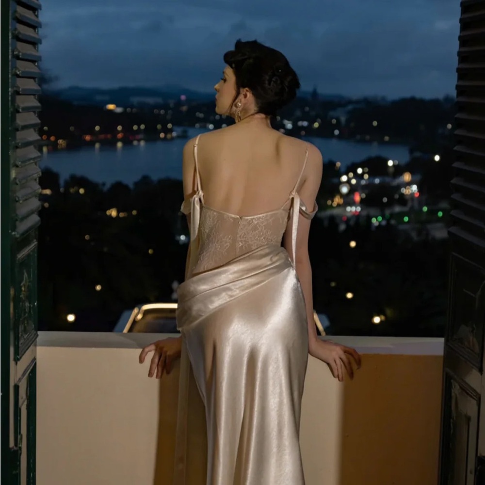 Elegant Satin Evening Gown